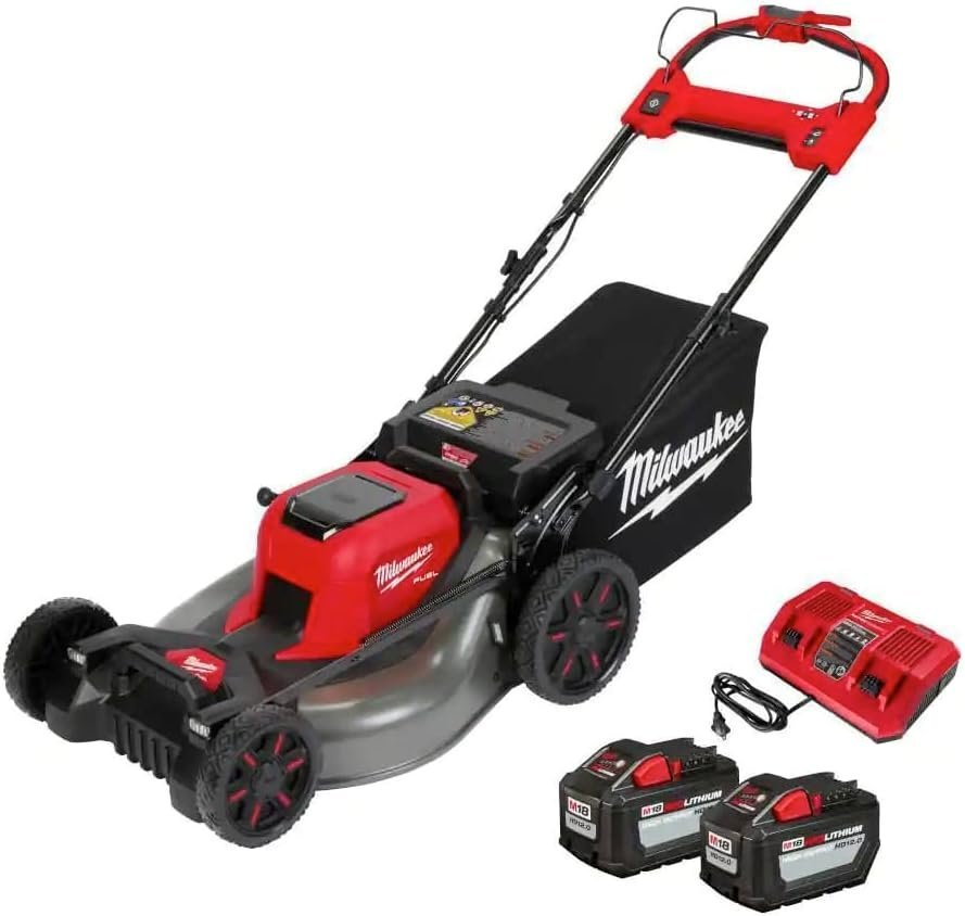 51vsNKLUxoL._AC_SL1170_.jpg Milwaukee 2823-20 M18 Fuel Self-Propelled Dual Battery 21-in Walk Behind Mower - Image 1