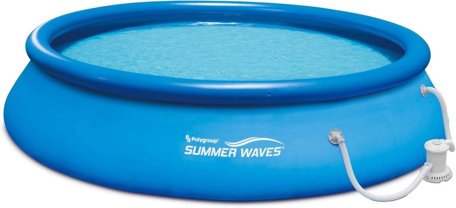 6108BLr3MDL._AC_SL1500_.jpg Summer Waves 15ft x 36in Quick Set Inflatable Outdoor Above Ground - Image 1