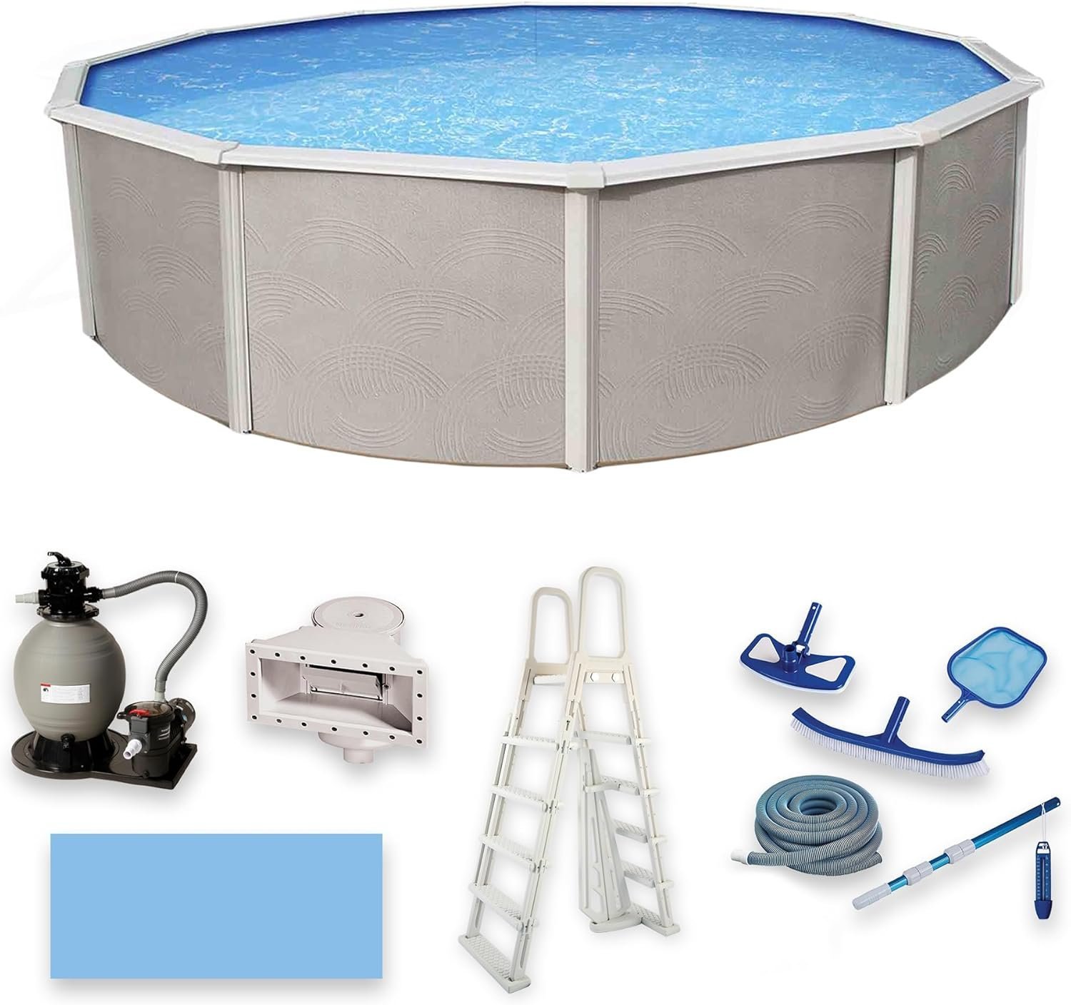 71kDf58KPL._AC_SL1500_.jpg Blue Wave Belize 15' Round Above Ground Pool - Image 1