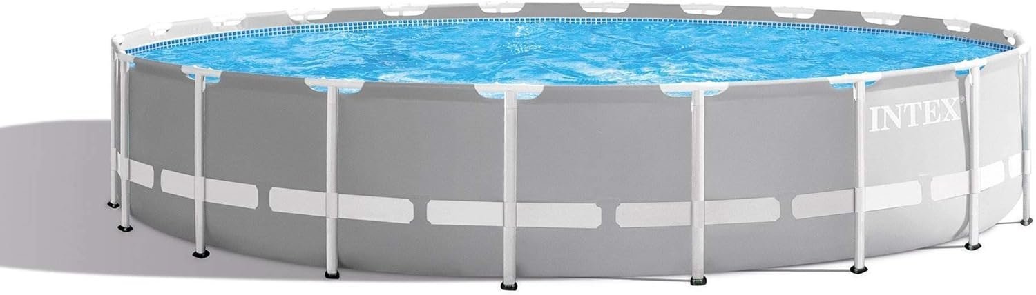 71oE1gjcyTL._AC_SL1500_.jpg Intex 26755EH Prism Frame Premium Above Ground Swimming Pool Set: 20ft x 52 - Image 1