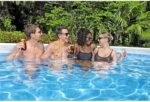 Bestway Power Steel 18' x 9' x 48" Rectangular Metal Frame Above Ground Outdoor Swimming Pool Set with 1,500 GPH Filter Pump, Ladder, and Pool Cover - Image 6