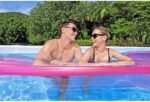 Bestway Power Steel 18' x 9' x 48" Rectangular Metal Frame Above Ground Outdoor Swimming Pool Set with 1,500 GPH Filter Pump, Ladder, and Pool Cover - Image 7