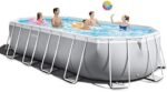 INTEX 26797EH Prism Frame Premium Oval Above Ground Swimming Pool Set: 20ft x 10ft x 48in – Includes 1500 GPH Cartridge Filter Pump – Removable Ladder – Pool Cover – Ground Cloth - Image 2
