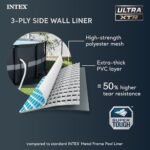Intex Ultra XTR Frame 14' x 42" Round Above Ground Outdoor Swimming Pool Set with Sand Filter Pump, Ladder, Ground Cloth, and Pool Cover - Image 3