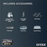 Intex Ultra XTR Frame 14' x 42" Round Above Ground Outdoor Swimming Pool Set with Sand Filter Pump, Ladder, Ground Cloth, and Pool Cover - Image 4