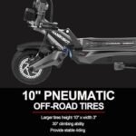 NANROBOT Electric Scooter Adults 50mph Dual Motor Electric Scooter with Suspension 80Miles Range Fast Sports Escooter Folding 10" Off Road Tires 330LBS Max Load Complies with UL2272 Certification - Image 6