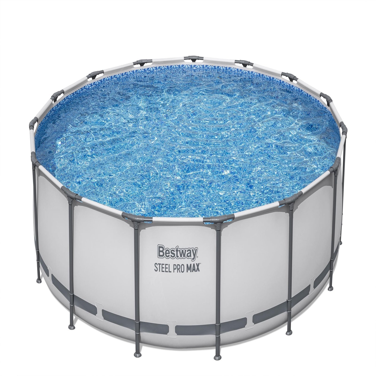 Bestway-Steel-Pro-MAX-15-x-48-Round-Above-Ground-Swimming-Pool-Set_412a20e7-3e66-41ff-a9d8-b77b5d1c360a.0a0a469baf6276bf5f3d59215ebda7dc.jpg Bestway Steel Pro MAX 10 Foot x 30 Inch Round Metal Frame Above Ground Outdoor Backyard Swimming Pool Set with 330 GPH Filter Pump - Image 1